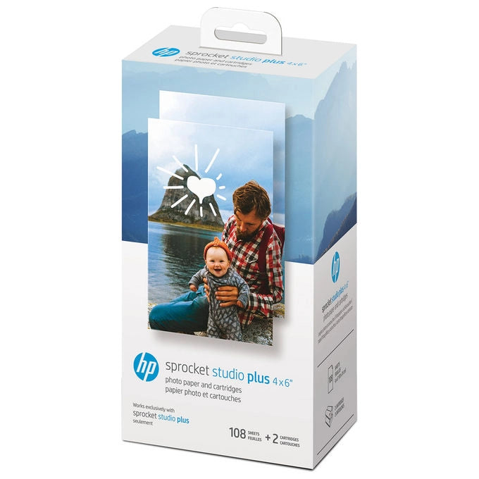 HP Carta Fotografica e Cartucce Sprocket Studio Plus 4 x 6