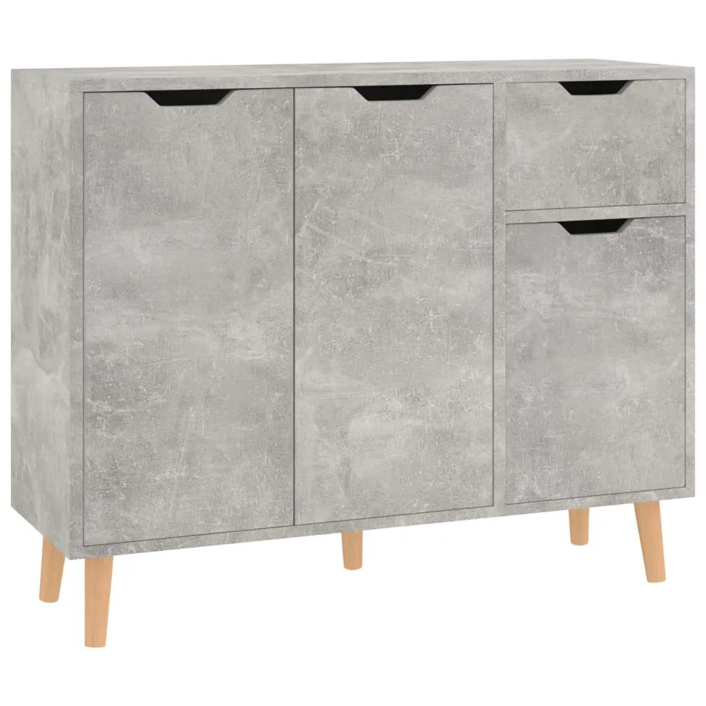 Credenza-Buffet-Armadio da cucina Grigio Cemento 90x30x72 cm in Legno Multistrato
