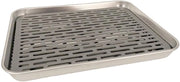 Bacchetto per Aria senza Gocce - Materiale in Acciaio Inossidabile - Reticolo in Plastica - Vaschetta Antilegante - Utilizzo in Cucina/Bar - Dimensioni 26,5 x 20,5 x 2,5 cm - Bacchetto per Aria