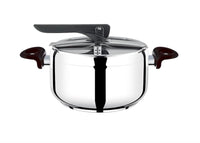 MAURY'S PENTOLA A PRESSIONE BASSA DA 22 CM CAPIENZA  5 LT ACCIAIO INOX 18/0