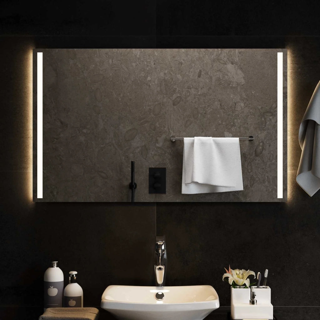 Specchio da bagno LED Trasparente 100 x 60 cm vetro temperato 42045805