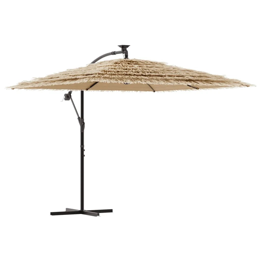 Ombrellone Giardino-Ombrello da Balcone con Palo in Acciaio Marrone 290x290x238 cm