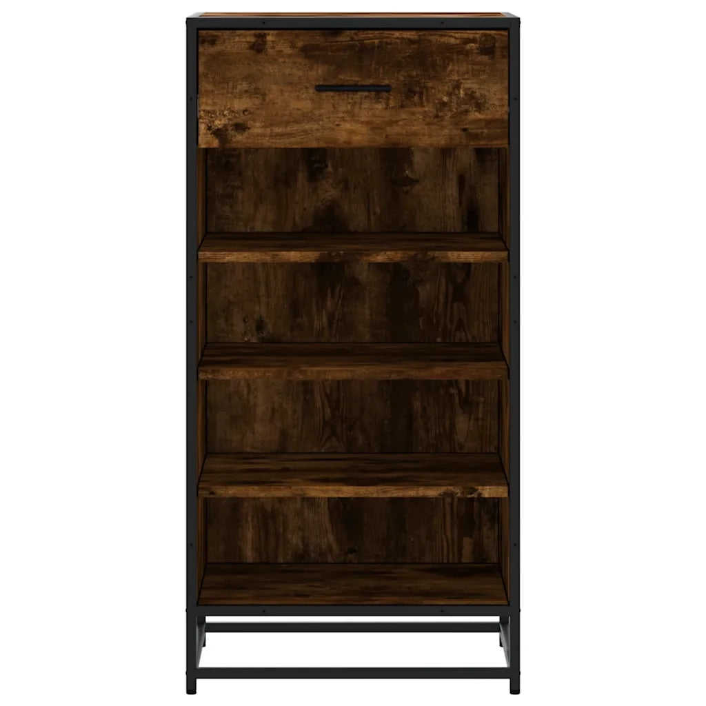 Scarpiera Rovere Fumo 48x38x97,5 cm in Legno Multistrato