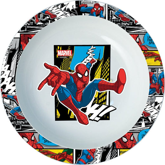 Piatto Fondo Originale Marvel Spiderman in plastica rigida per bambini