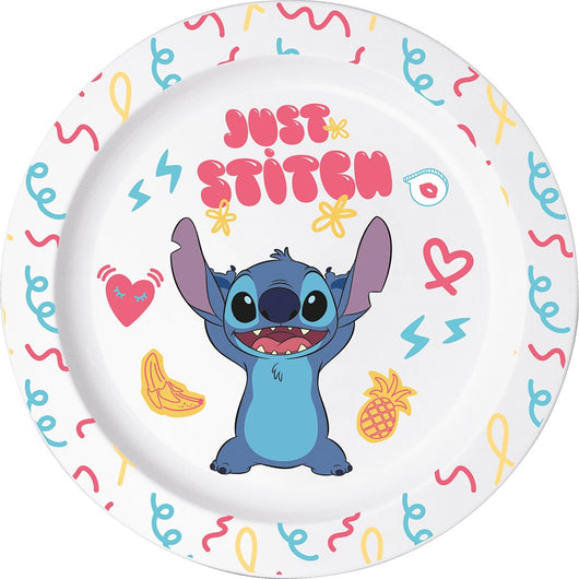 Piatto Piano Originale Disney Stitch in plastica alimentare per bambini