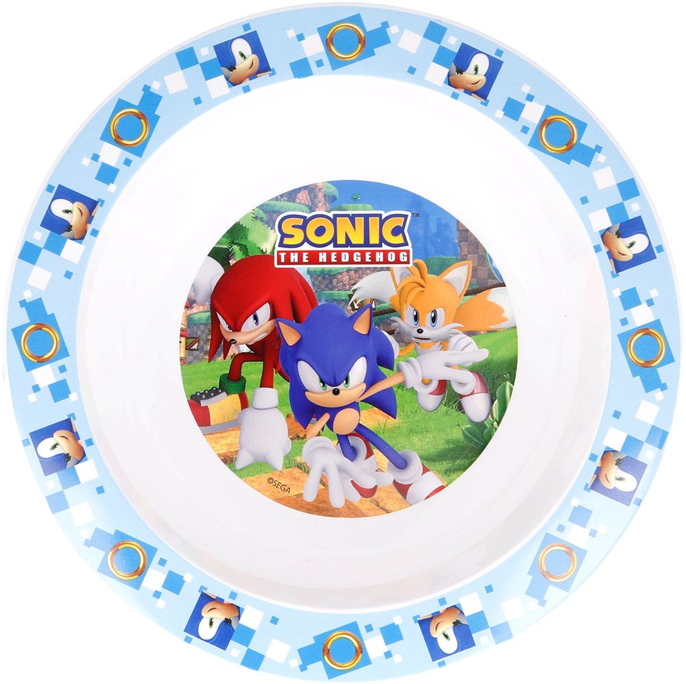 Ciotola Originale Sega Sonic in plastica alimentare per bambini piccoli.