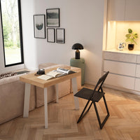 Consolle allungabile, 302x90x73cm, Per 14 persone, Gambe in legno, colore Rovere RF3106