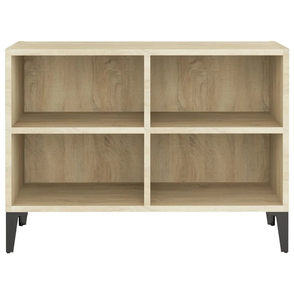 Mobile TV con Gambe in Metallo Rovere Sonoma 69,5x30x50 cm 805935