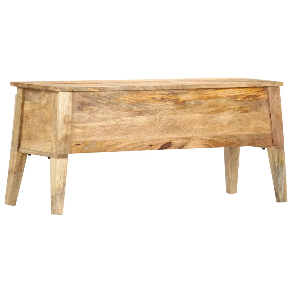 Cassa Portaoggetti 99x35x48 cm in Legno Massello di Mango CFW3510953