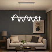 Lampadario a sospensione con luci a led da soffitto stile moderno twister 4800 lumen 60w luce bianca fredda 6500K