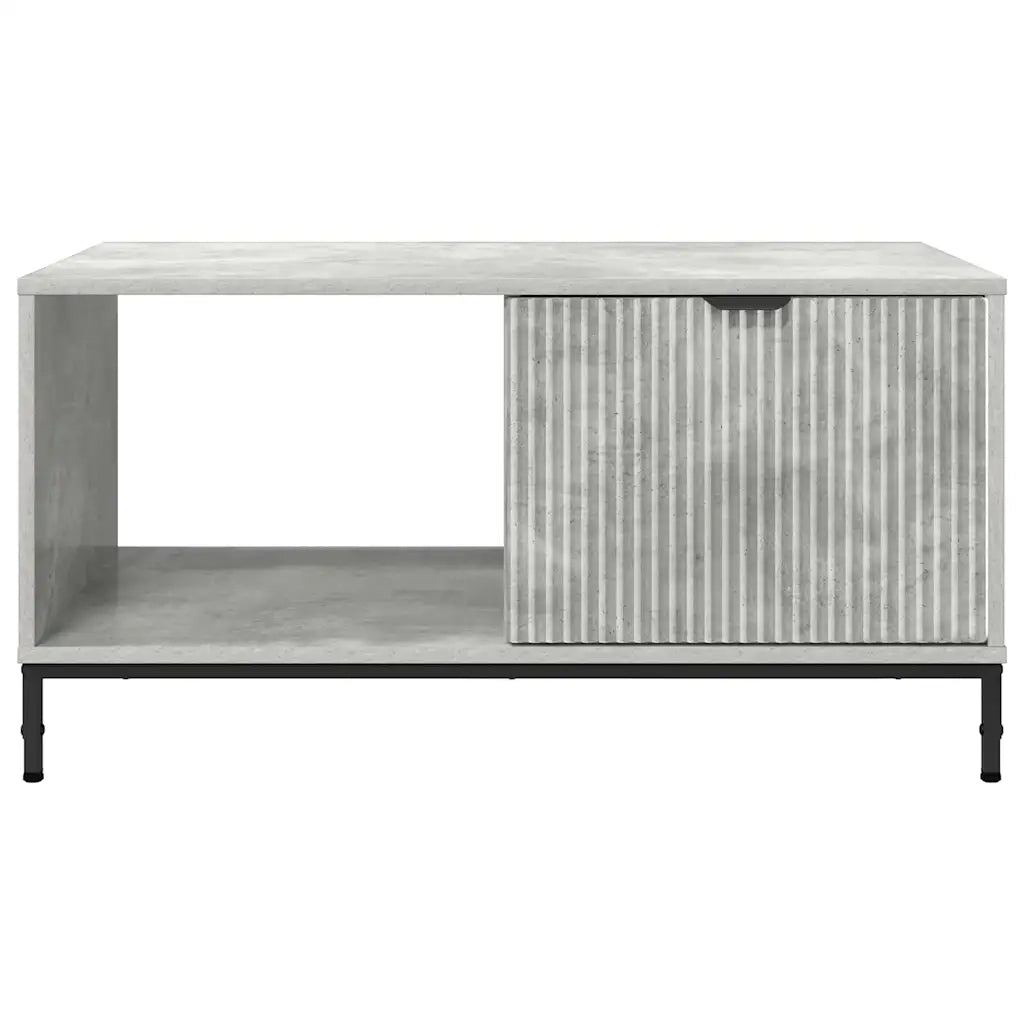 Tavolino da salotto con cassetto Grigio cemento 90 x 49 x 46 cm
