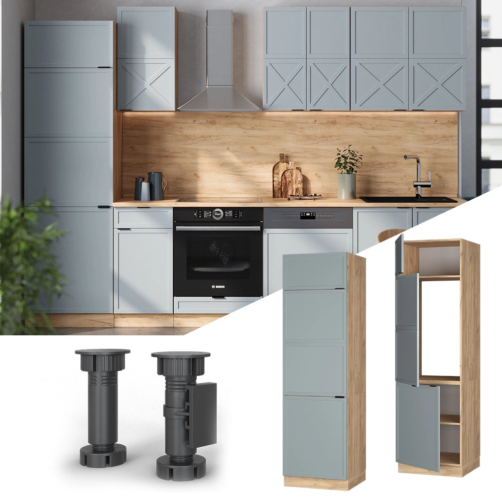 Vicco Armadio frigorifero Blu-grigio chiaro 60 cm