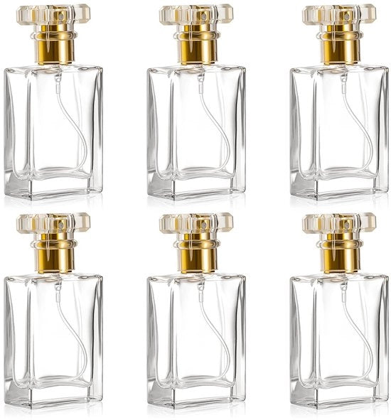 Set di flaconi per profumo 30 ml - Vuoto - Set di 6 - Per profumo/toner - Adatto per donne/uomini - Realizzato in vetro - Flacone per profumo