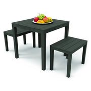 Salottino Outdoor Alambico, set Salotto da Esterno 2 Posti Made in Italy, Nero Antracite