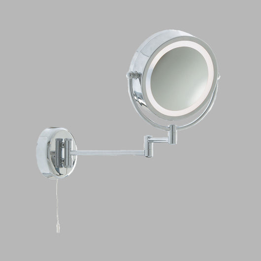 Applique Contemporanea Illuminato Acciaio Cromo Vetro 1 Luce E14