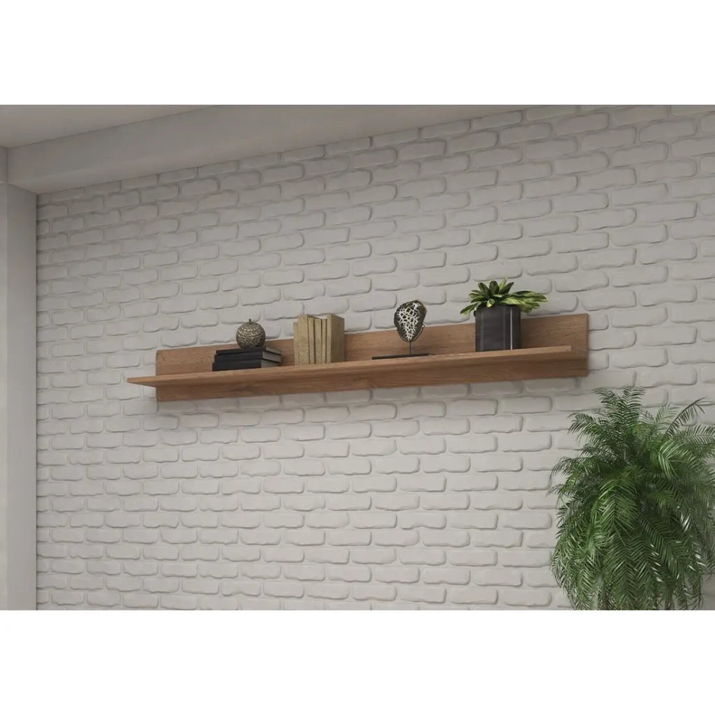 Scaffale da muro design BREDA – 180 cm – Colore rovere – Stile moderno