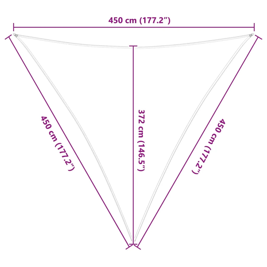 Vela da ombra solare Blu e Bianco 4,5 x 4,5 x 4,5 m