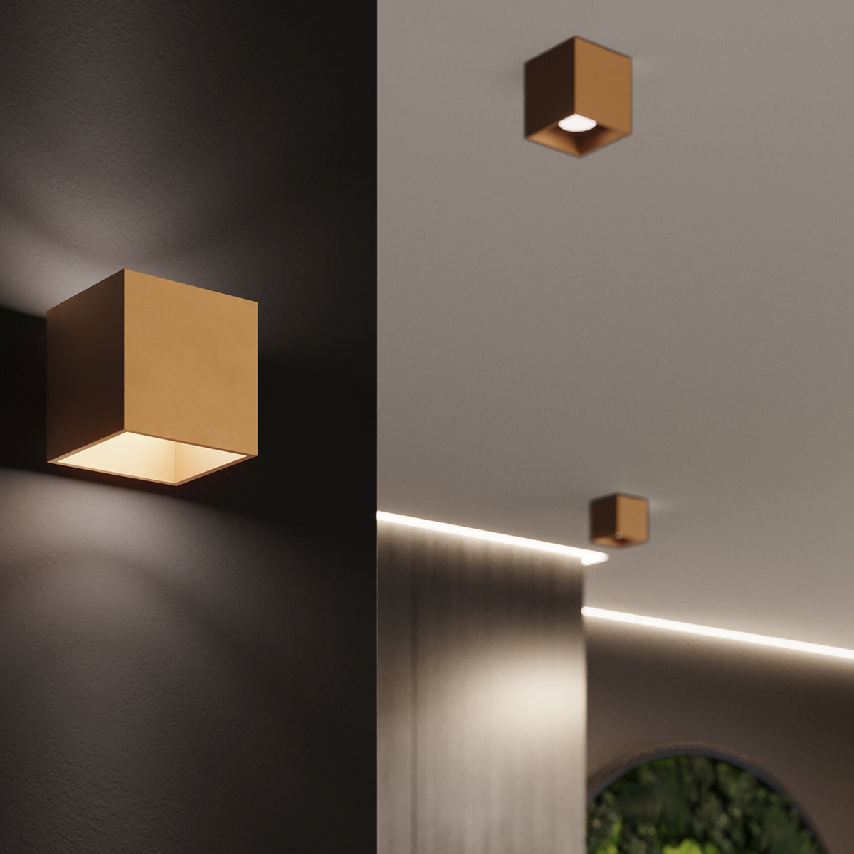 Lampada da parete QUAD 1 oro