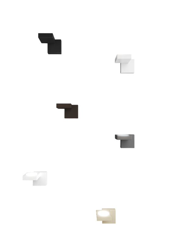 Faretto da parete Up moderno 1 luce attacco GX53 max 9W - Struttura in metallo colore sabbia design moderno