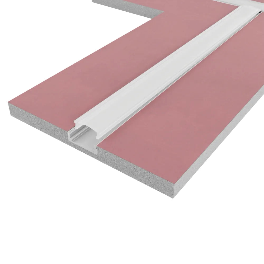 Cartongesso con profilo in alluminio integrato "T" ignifugo