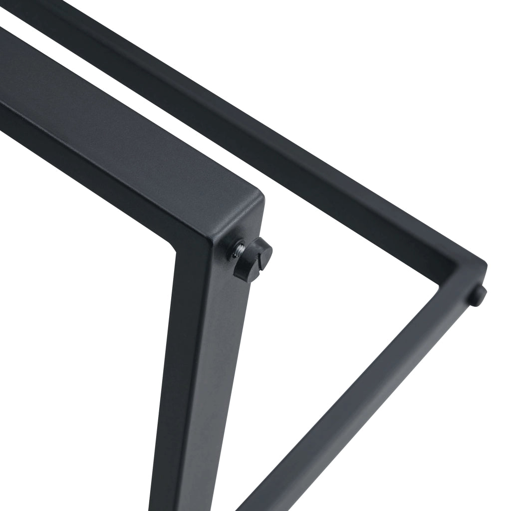 Tavolo da pranzo per 4 a 6 persone con struttura in metallo stile moderno per cucina e sala da pranzo in MDF nero