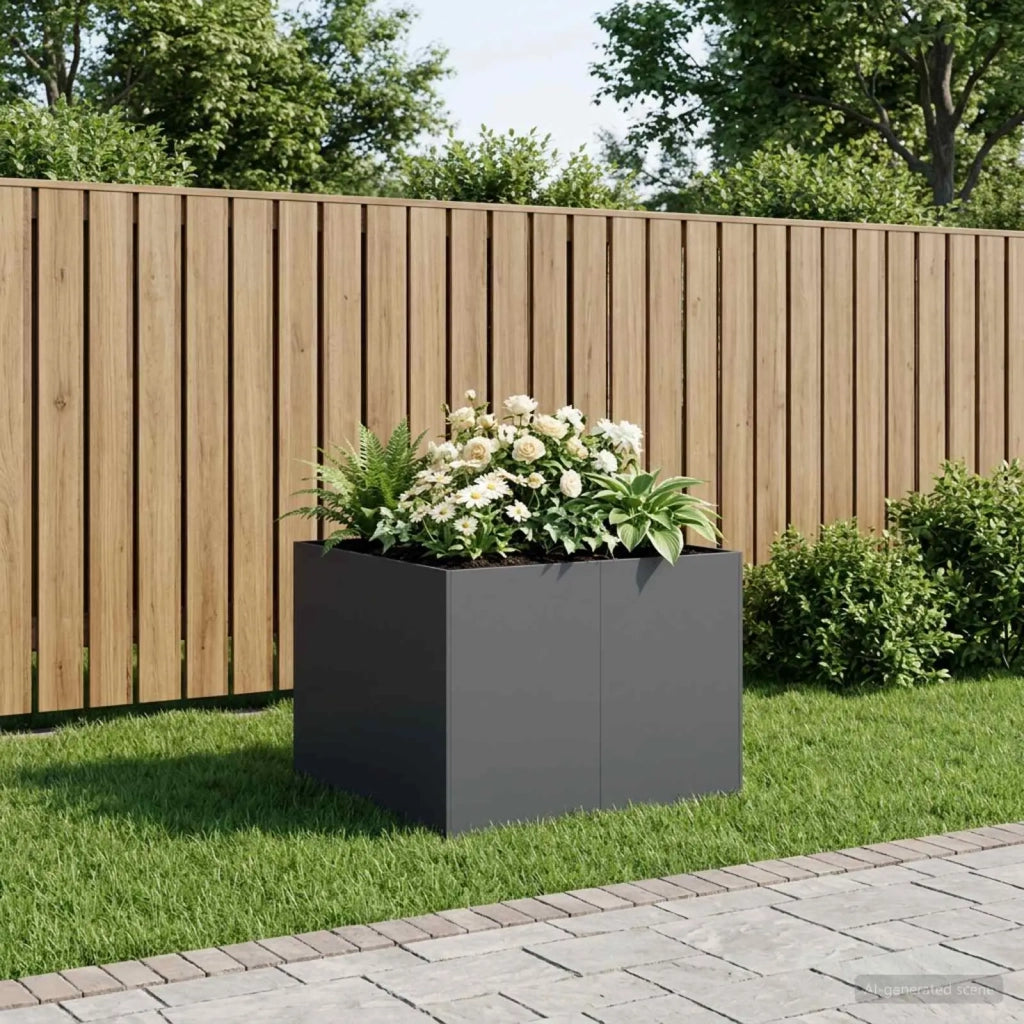 Vaso da giardino Antracite 80 x 80 x 60 cm 8005920
