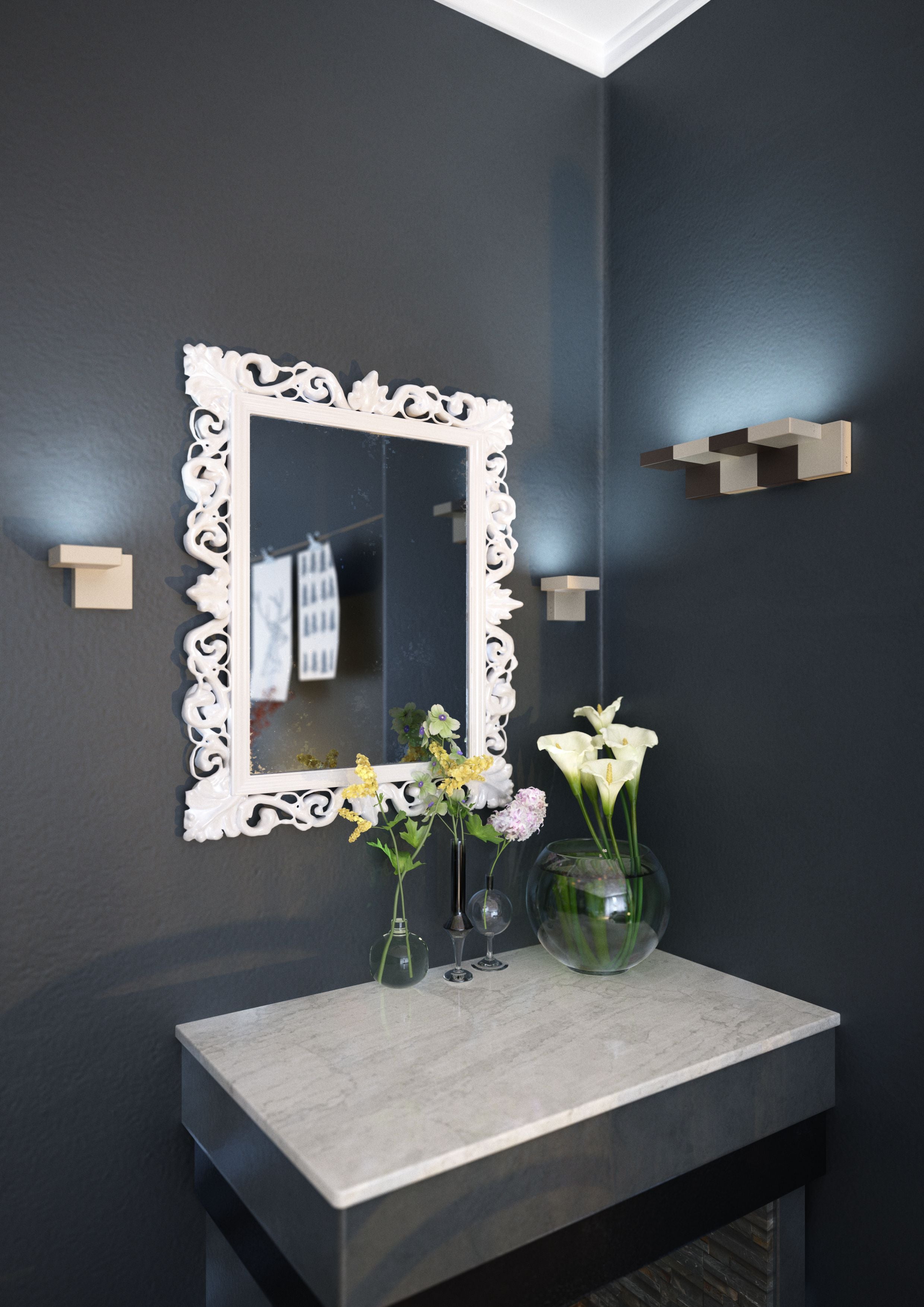 Faretto da parete Up moderno 1 luce attacco GX53 max 9W - Struttura in metallo colore sabbia design moderno