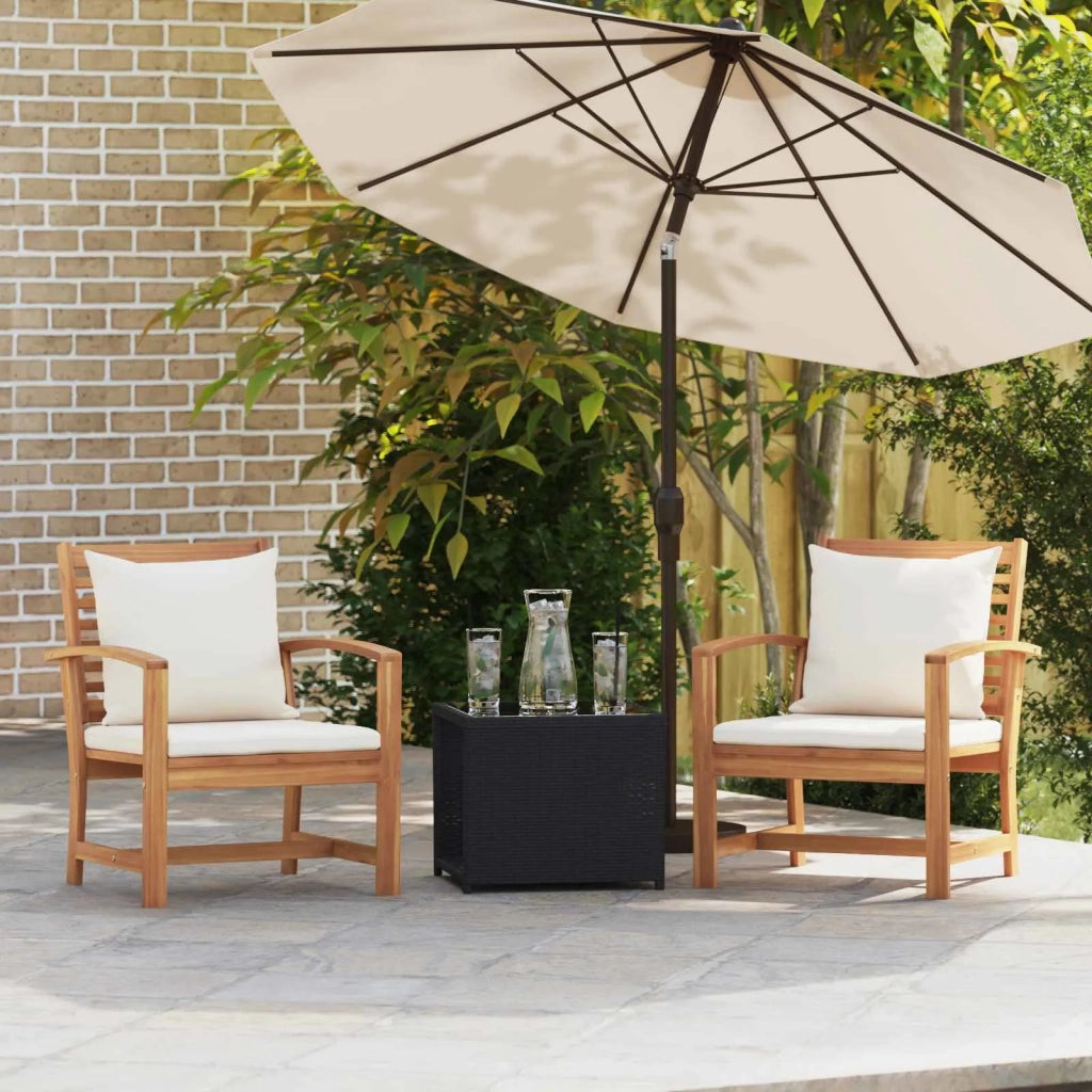 Sedia con cuscino 2 Pezzo Marrone e Crema 65 x 60 x 76,5 cm CFW3397253