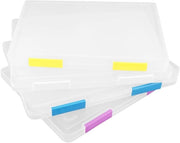 Archivio A4 trasparente portatile in plastica, quadrupla, per l'organizzazione e l'archiviazione di documenti, opere d'arte, foto, carta da lettera e attrezzature per hobby