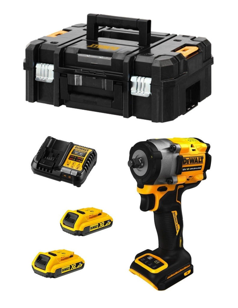 Avvitatore ad Impulsi DeWALT DCF923D2T (2 x 2,0 Ah + DCB1104 + TSTAK II)