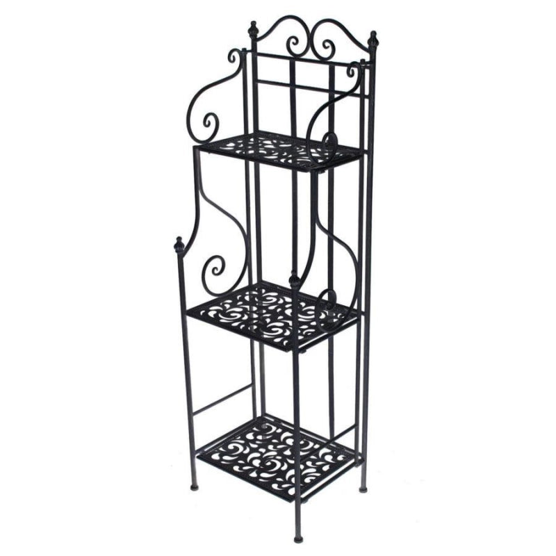 Scaffale metallo jessica nero 3p stretto cm 35x29h118