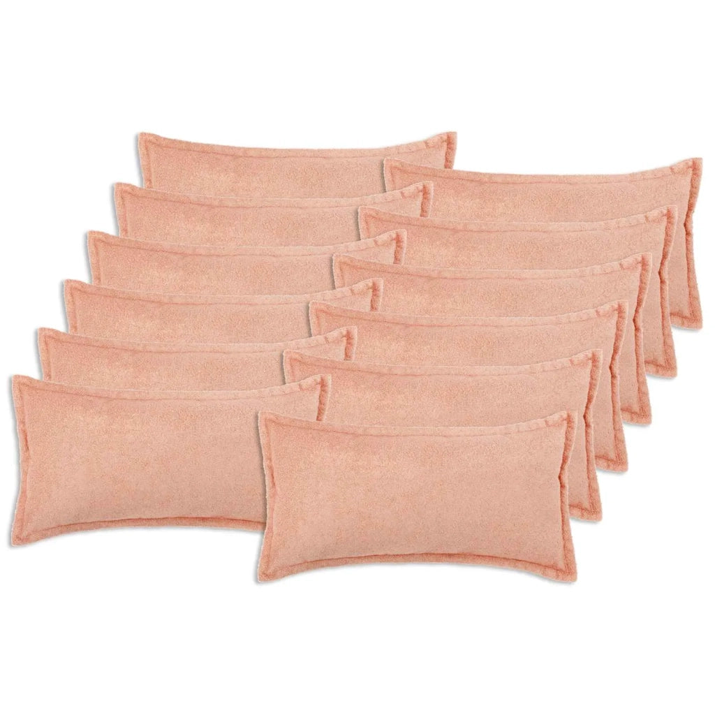 Federa 12 pcs HOUTEN Rosa 40 x 80 cm Bouclé 918210