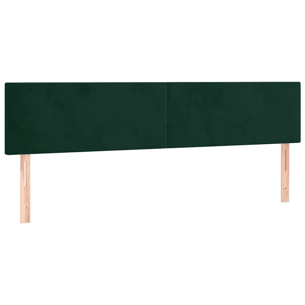 Giroletto a Molle con Materasso Verde Scuro 180x200 cm Velluto