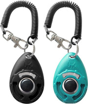 Clicker per Cani con Cinturino – Addestramento Clicker per Cani – Blu e Nero – Adatto per Cuccioli e Cani Adulti – Nero e Blu