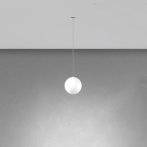 Sospensione Incasso Contemporanea Eclipse Metallo Cromo Vetro Bianco 1 Luce G9