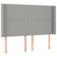 Letto a Molle Materasso e LED Grigio Chiaro 140x190 cm Tessuto 3138789