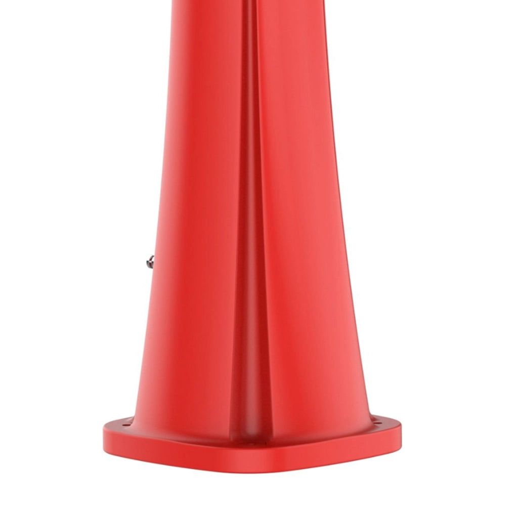 MPC Doccia Rossa in Polietilene HD Altezza 226 cm Serbatoio 25 Litri Soffione Rotondo 10 cm e Lavapiedi Ideale per Giardino e Piscina Modello Rio