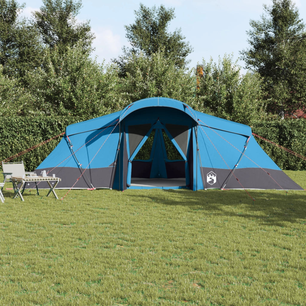 Tenda per Famiglia  con Finestre a Cupola Blu per 4 Persone Impermeabile
