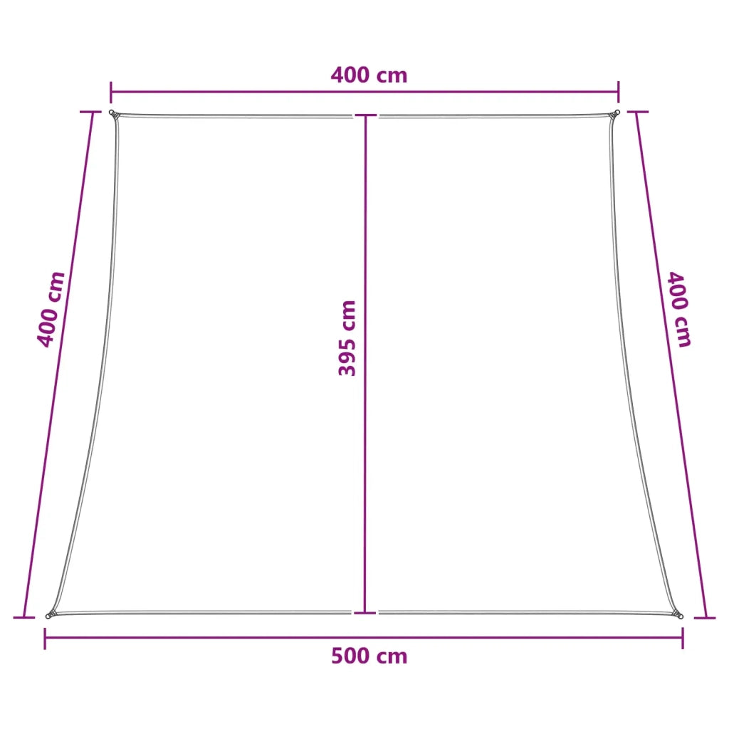Telo Ombra-Vela Ombreggiante-Parasole a Vela Giallo e Bianco 4 / 5 x 4 m HDPE