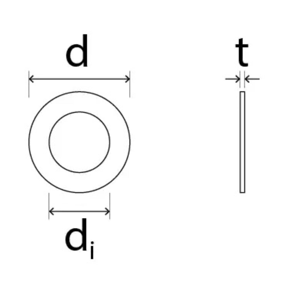 Rondella piana zincata bianca Ø 14 mm pezzi 10