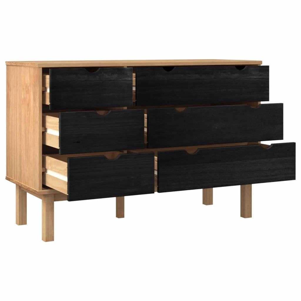 Mobile con Cassetti con cassetto OTTA Nero 111 x 43 x 73,5 cm