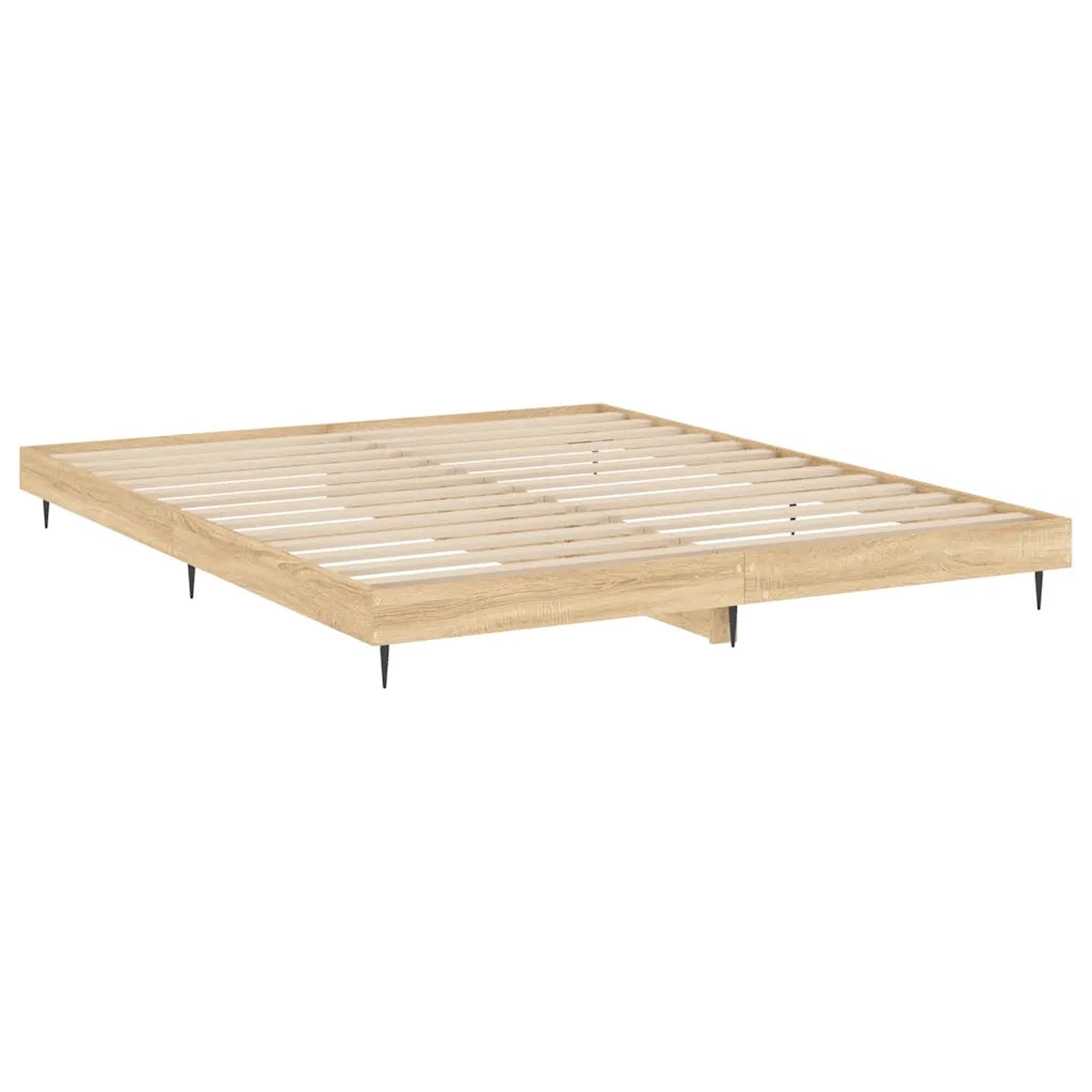 Giroletto senza Materasso Rovere Sonoma 200x200cm in Truciolato