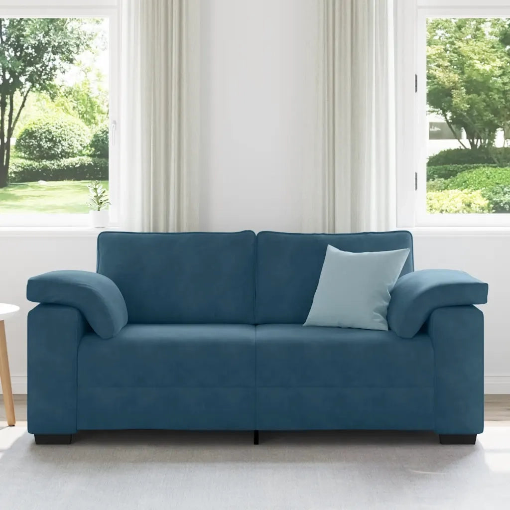 vidaXL Divano Divanetto Blu 140 cm in Velluto