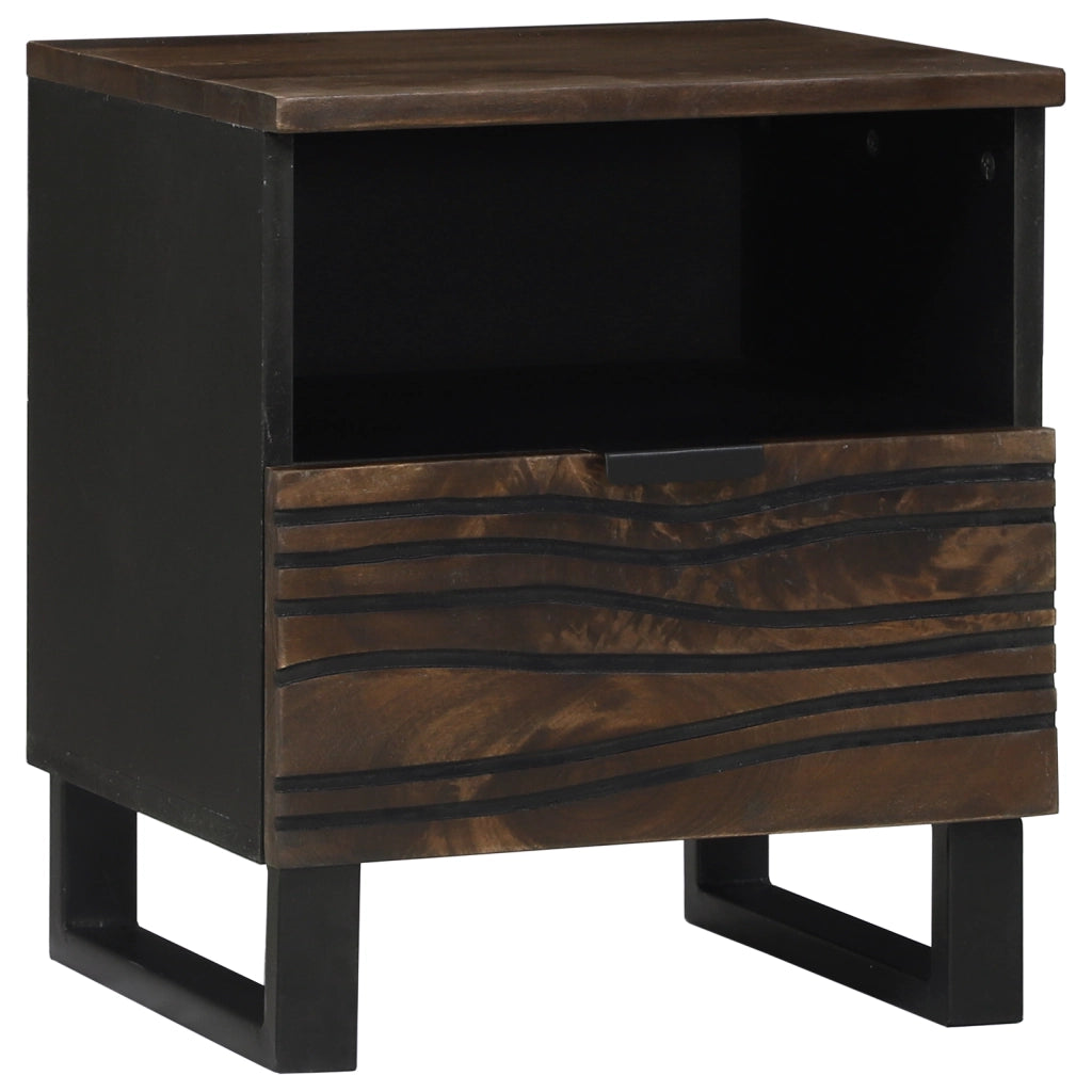 Armadi da comodino 2 pcs 40x33x46 cm Legno Massello di Mango