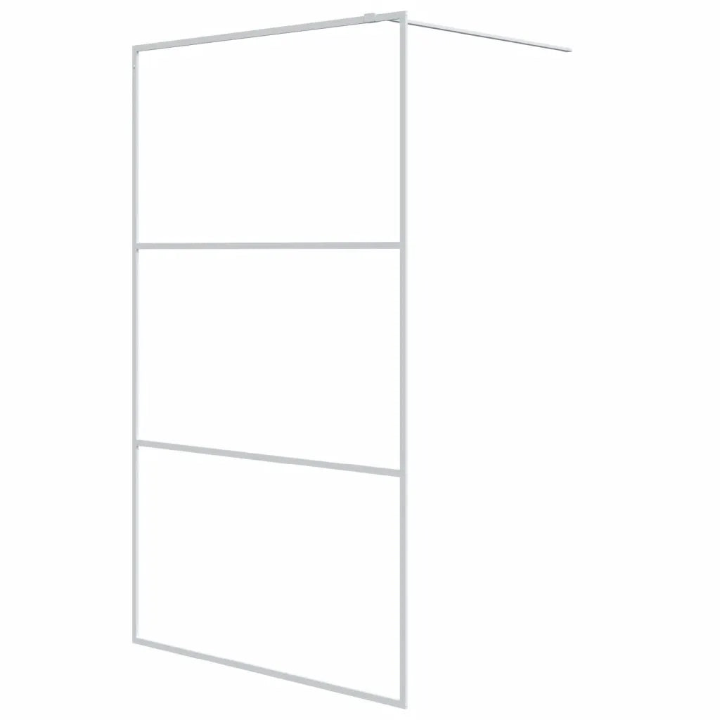 Parete Doccia Walk in Bianca 115x195 cm Vetro Trasparente ESG CFW7625803