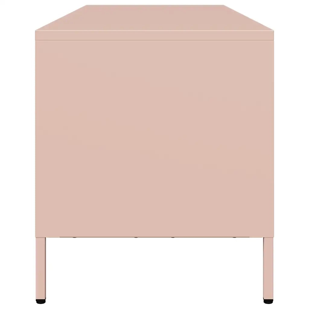 Mobile TV Rosa 135x39x43,5 cm in Acciaio Laminato a Freddo 851329