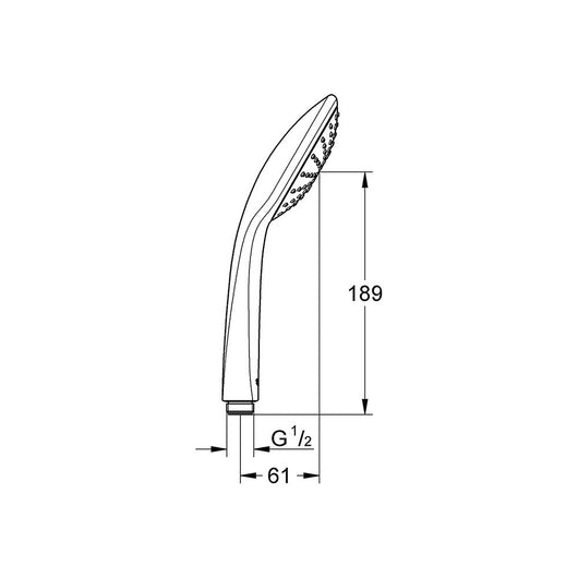 Doccino per doccia grohe, serie vitalio joy, colore viola