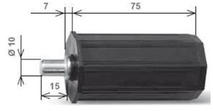 Calotta in PVC per rullo da 40 mm (con perno 10 mm)