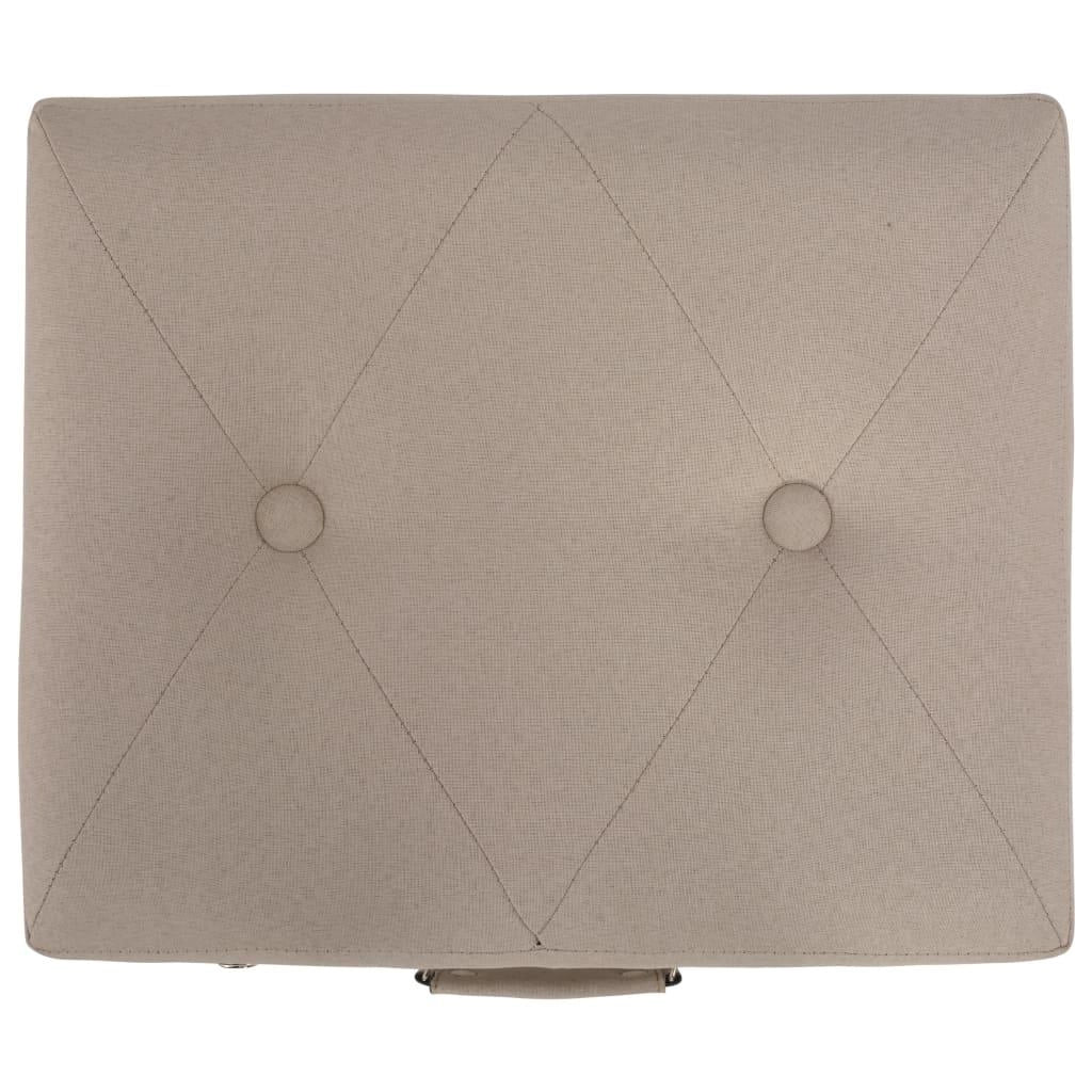 Panca pouf sgabello contenitore 3 pezzi tessuto beige 3002089