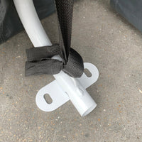 Tendone Garage per Auto Attrezzi 280x240x240 cm in Metallo e Tessuto Polietilene Grigio